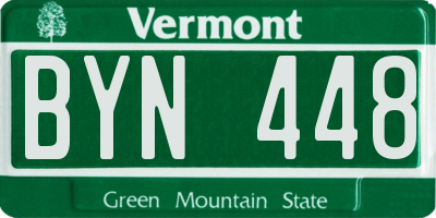 VT license plate BYN448