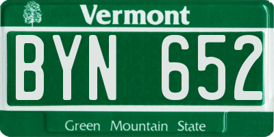 VT license plate BYN652