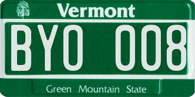 VT license plate BYO008
