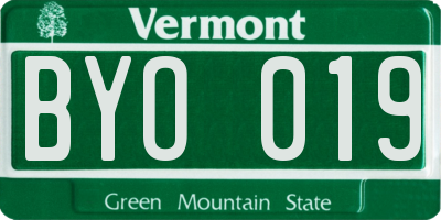 VT license plate BYO019