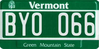 VT license plate BYO066