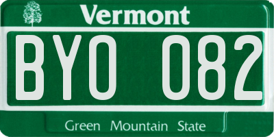 VT license plate BYO082