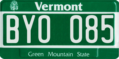 VT license plate BYO085