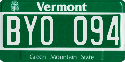 VT license plate BYO094