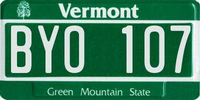 VT license plate BYO107