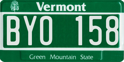 VT license plate BYO158