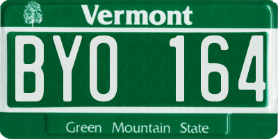 VT license plate BYO164