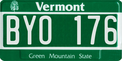 VT license plate BYO176