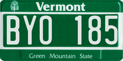 VT license plate BYO185
