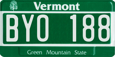 VT license plate BYO188