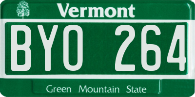 VT license plate BYO264
