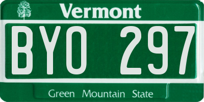 VT license plate BYO297