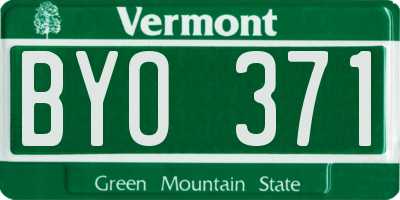 VT license plate BYO371