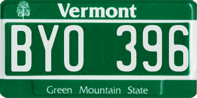 VT license plate BYO396