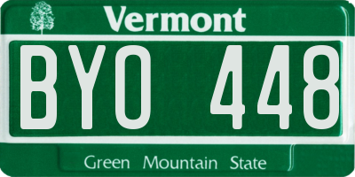 VT license plate BYO448