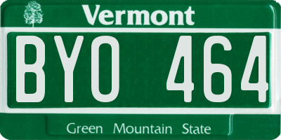 VT license plate BYO464