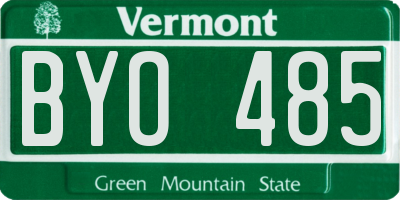 VT license plate BYO485
