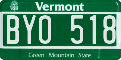 VT license plate BYO518