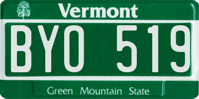 VT license plate BYO519