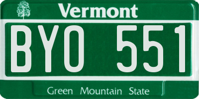 VT license plate BYO551