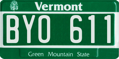 VT license plate BYO611