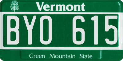 VT license plate BYO615