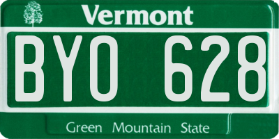 VT license plate BYO628