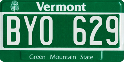 VT license plate BYO629