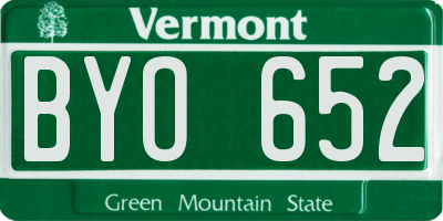 VT license plate BYO652
