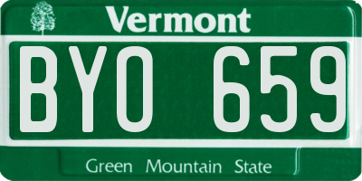 VT license plate BYO659