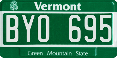 VT license plate BYO695