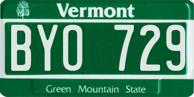 VT license plate BYO729