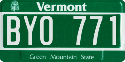 VT license plate BYO771