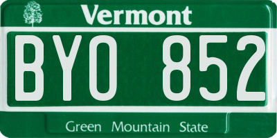 VT license plate BYO852