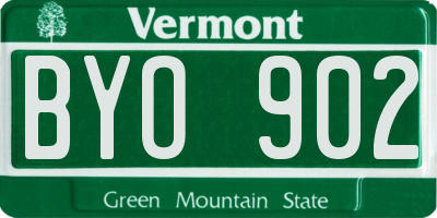 VT license plate BYO902