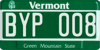 VT license plate BYP008