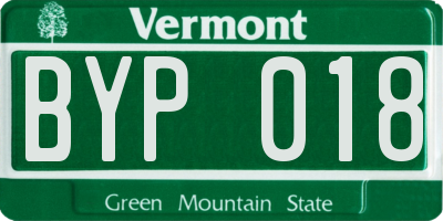 VT license plate BYP018