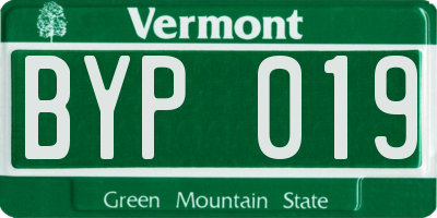 VT license plate BYP019