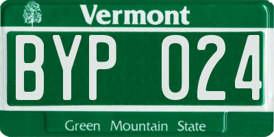 VT license plate BYP024