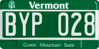 VT license plate BYP028