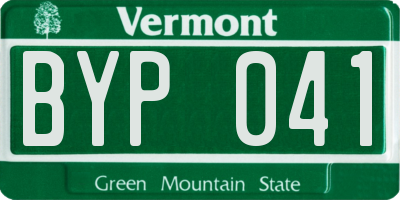 VT license plate BYP041
