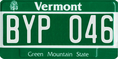 VT license plate BYP046