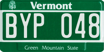 VT license plate BYP048