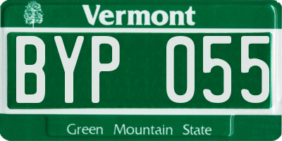 VT license plate BYP055