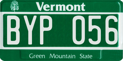 VT license plate BYP056