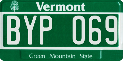 VT license plate BYP069