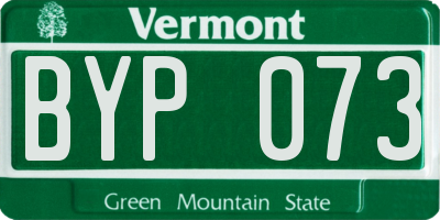 VT license plate BYP073