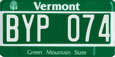 VT license plate BYP074