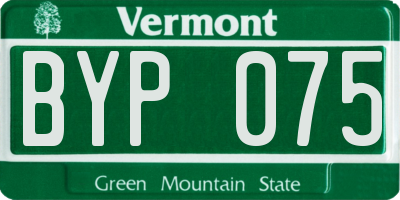 VT license plate BYP075