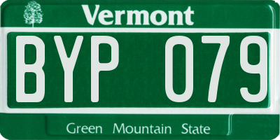 VT license plate BYP079